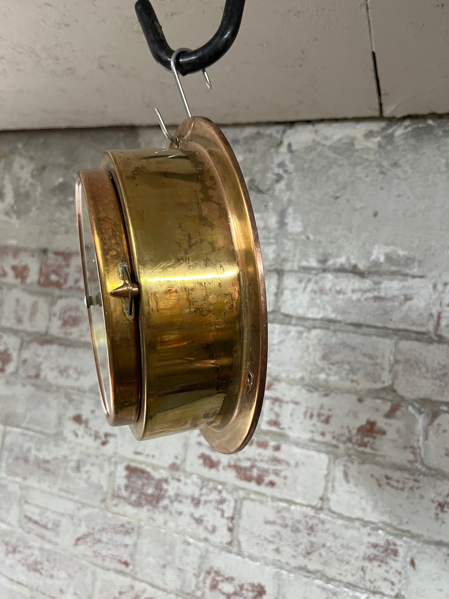 Ships Brass Compensated Precision Barometer with Thermometer early 1900’s