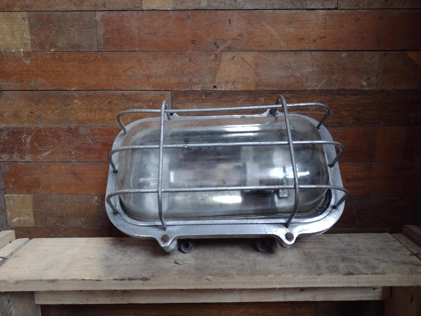 Large Aluminium Bulkhead Wall Light