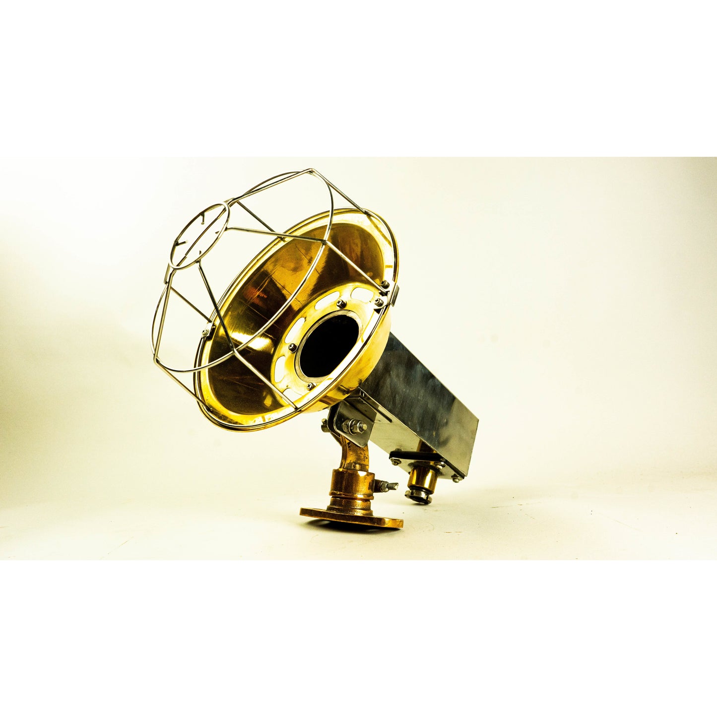 Stainless Steel and Brass Spotlight