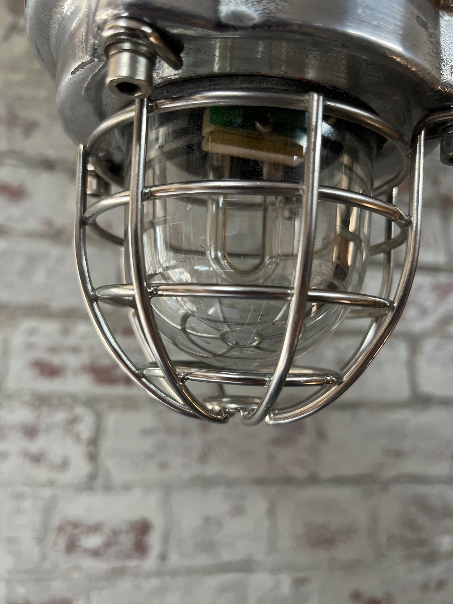 Aluminium Passageway Halogen Light with small cage.