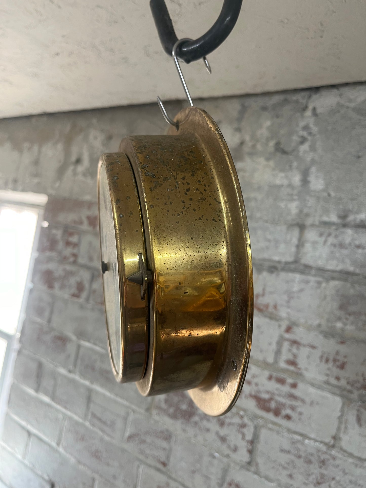 Stockburger Ships Brass Compensated Precision Barometer with Thermometer A