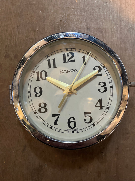 Original Kappa Salvaged Ships Clock Origianal Sea marine Polished