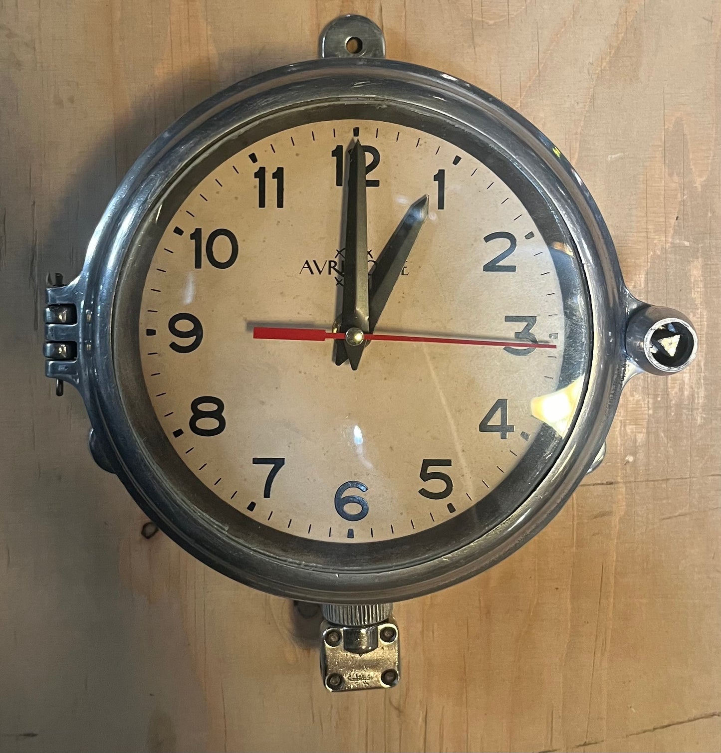 Wall Mounted Small Avricoste Aluminium Ship Clock