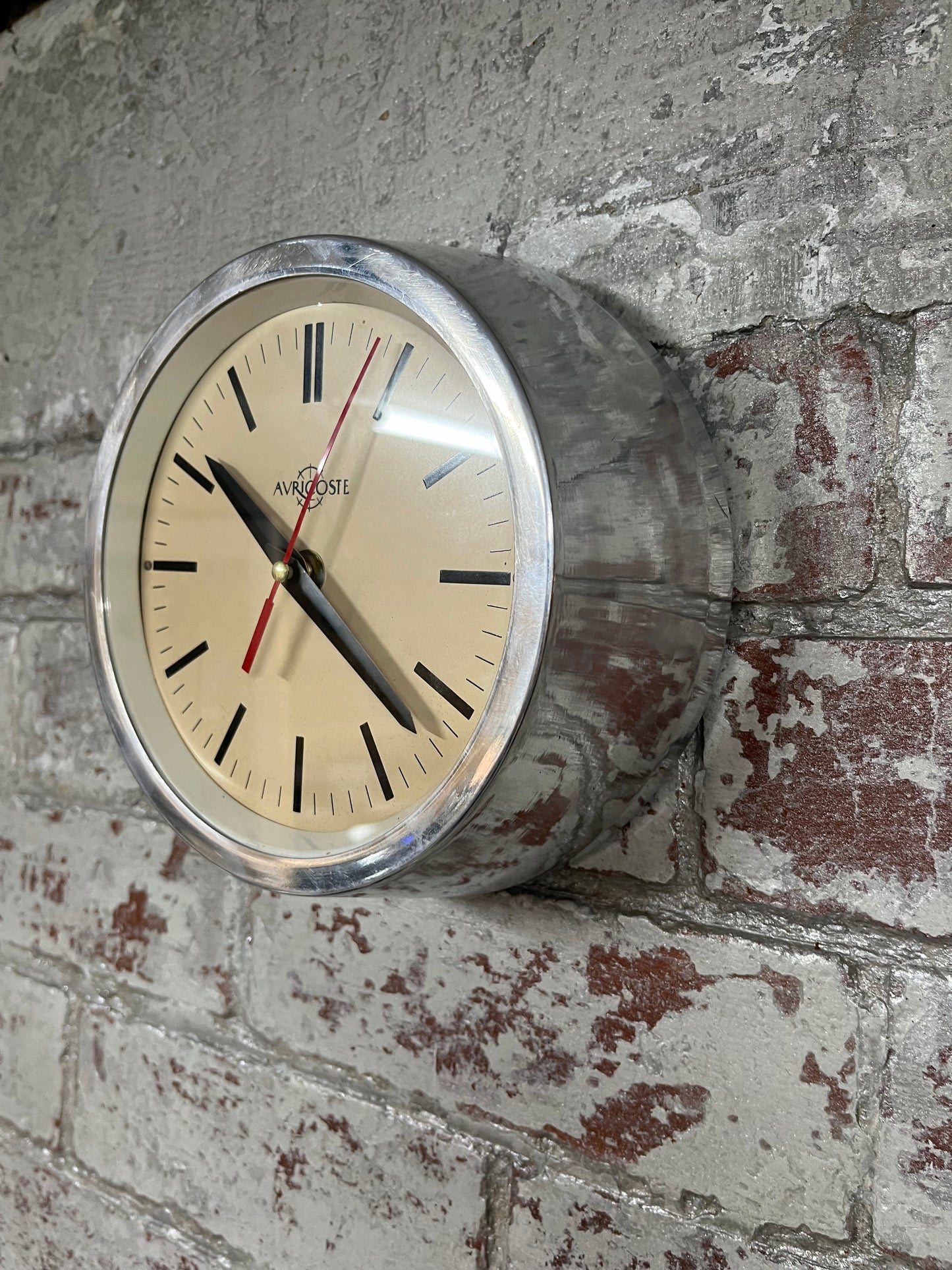 Small Avricoste Aluminium Ship Clock