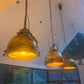 Brass dome pendant light