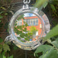 Original Aluminium Ships Porthole With 3Dog/keys Backed with wood 51cm