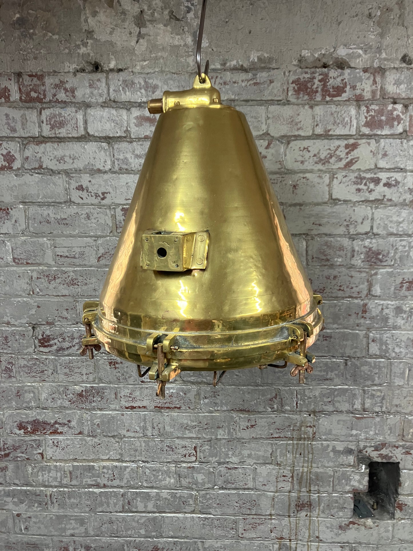 Brass Conical Pendant Light