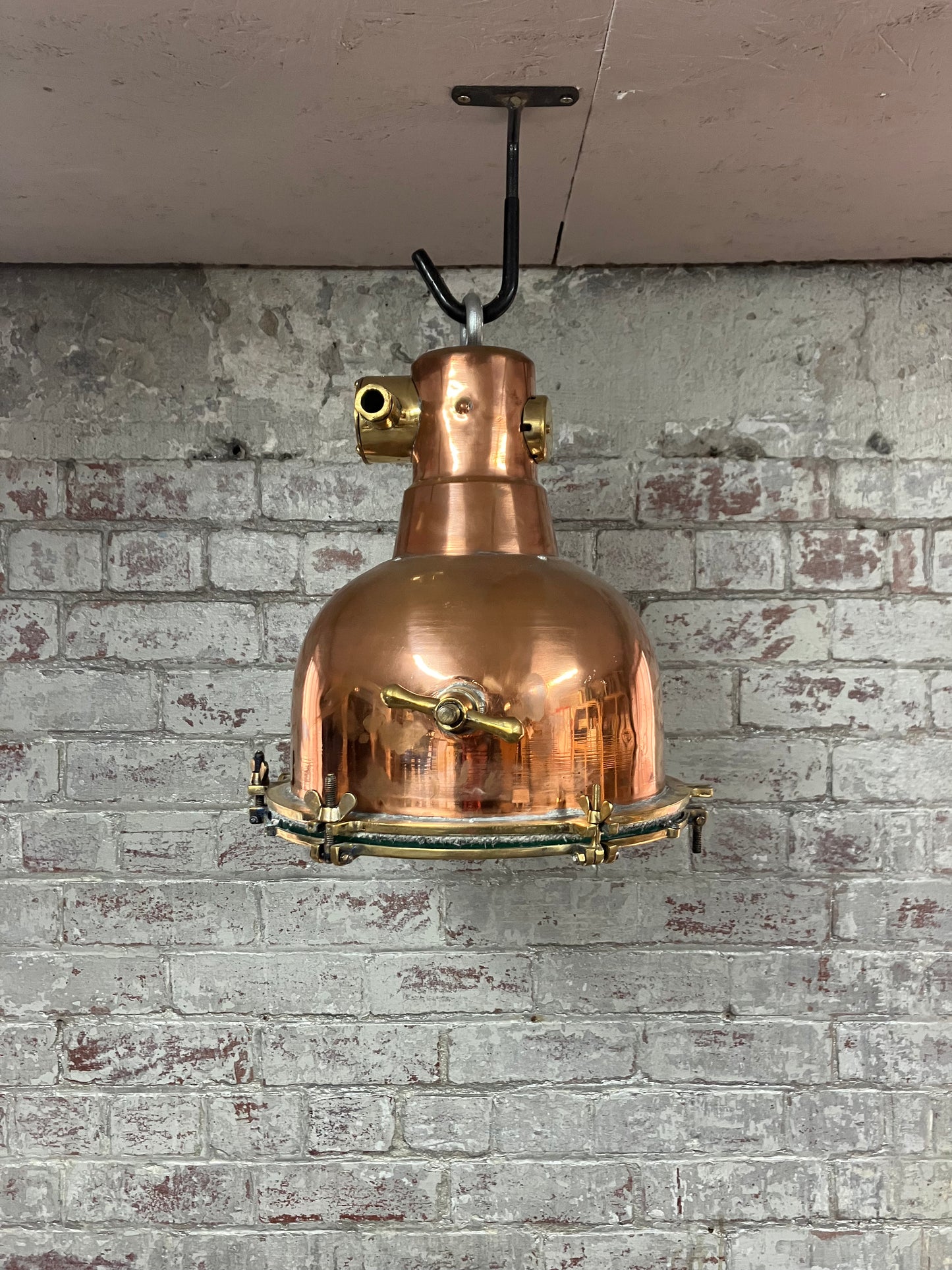 Copper and Brass Dome Pendant Light