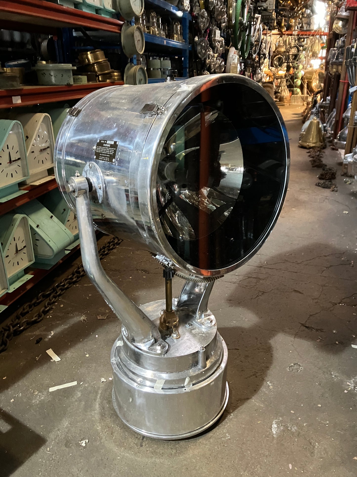 Aluminium Ships Searchlight by Carlisle and Finch co.