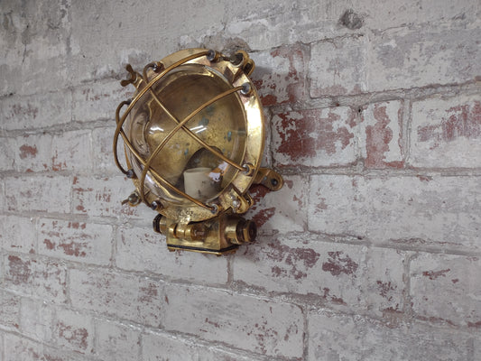 Brass Bulkhead Wall Light