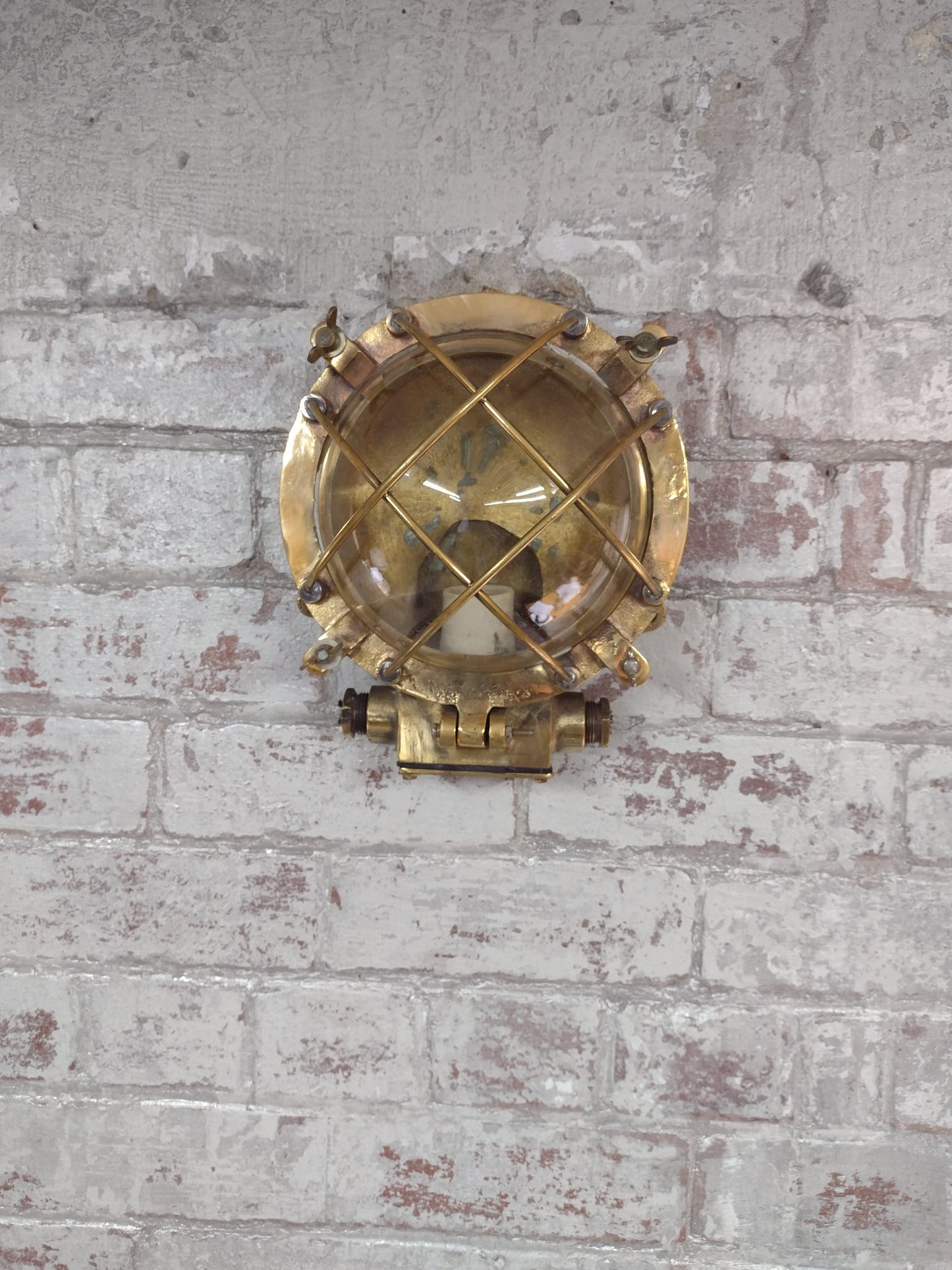 Brass Bulkhead Wall Light