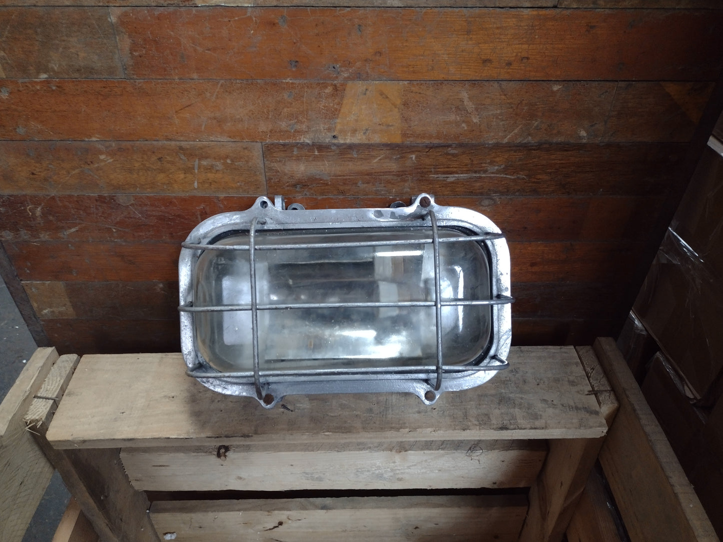 Large Aluminium Bulkhead Wall Light