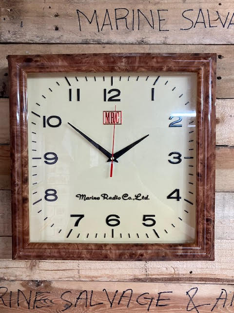 Original Marine Radio Tortoise Shell Clock MCS972H