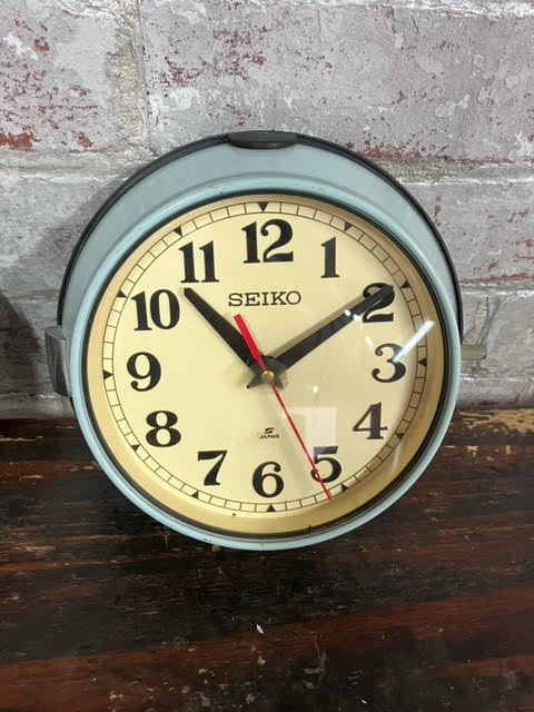 Ships Original Seiko Cabin Clock Original Paint Green