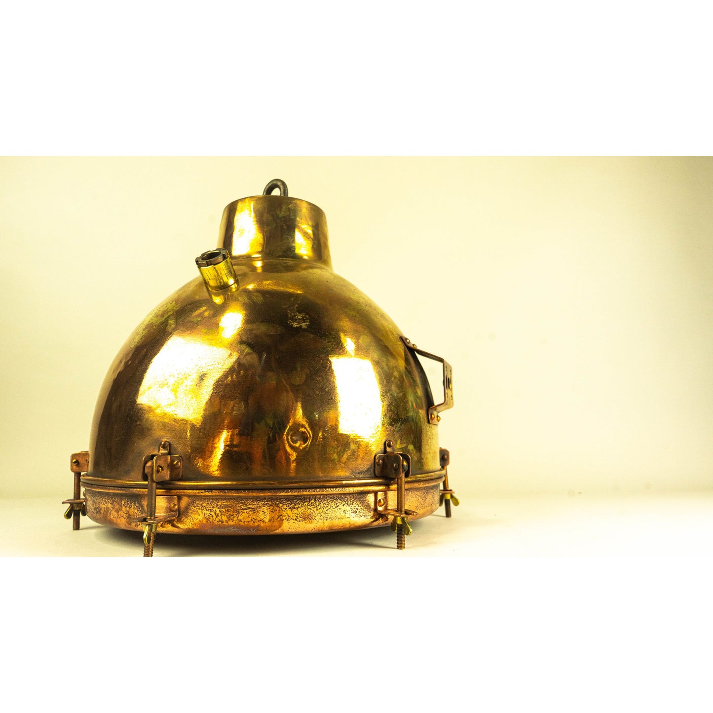 Brass dome pendant light