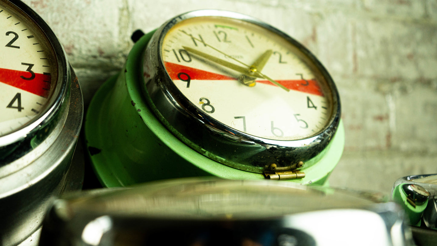 Citizen Clocks Red and Green.