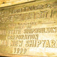Brass name plate China State Ship Building Co.
