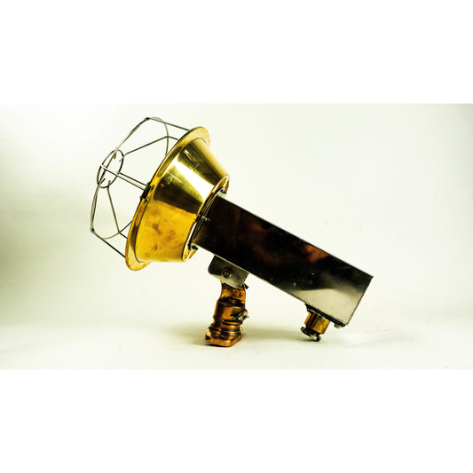Stainless Steel and Brass Spotlight